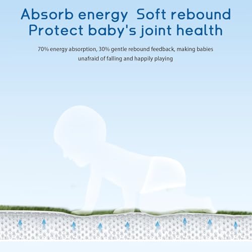 Baby Play Mat for Floor Nursery Muscle Area Rug Playroom Rug 59"x71" Elastic Foam 1.3" Thick Crawling Mat for Babies