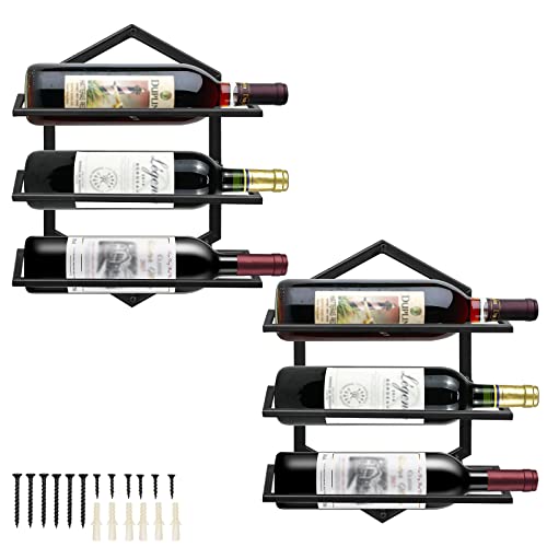 2Pcs Wall Mounted Wine Stemware Rack