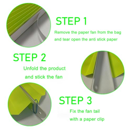 Green Party Decor Light Green Hanging Paper Fans Set 12inch DIY (30 Count)