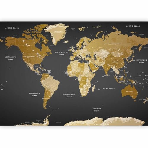 Wall Mural World Map 96x69 in (46.17 Sq Ft)