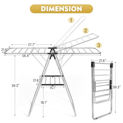 Large Stainless Steel Clothes Drying Rack