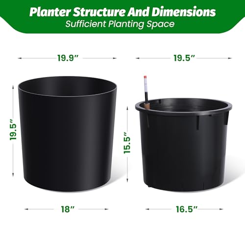 Tall Round Planter Set of 2
