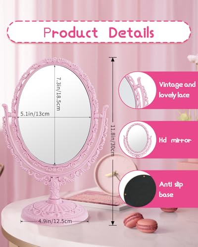Pink Vintage Vanity Mirror Shabby Chic Decor