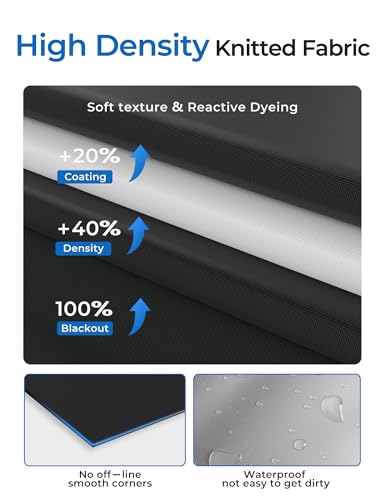 Blackout Curtains for Bedroom Portable 43"x48"