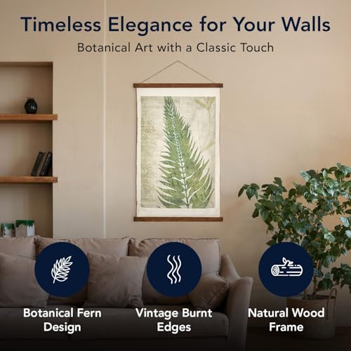 Botanical Fern Canvas Wall Hanging Tapestry