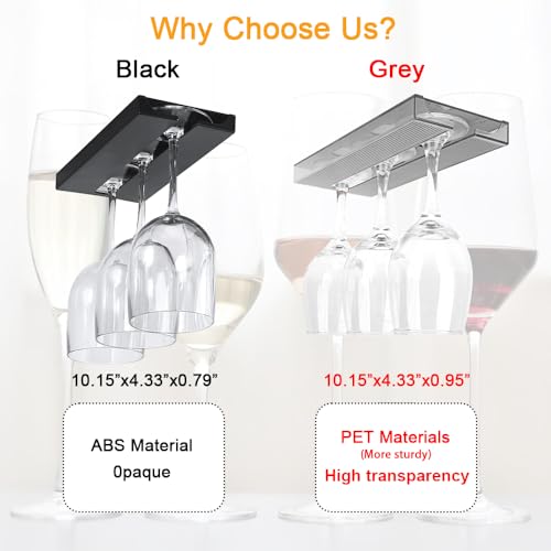 4 Pcs Wine Glass Holder Under Cabinet (4 Count)