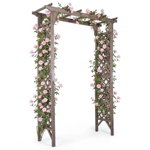 85" Wooden Garden Arch Trellis
