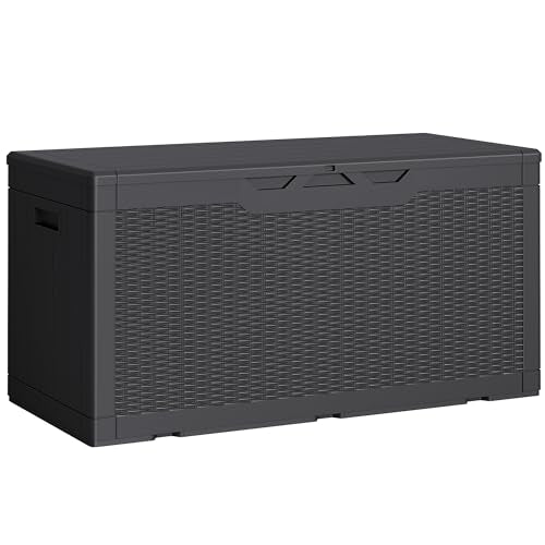Outdoor Storage Box 100 Gallon Storage Bin with Lid for Patio Furniture