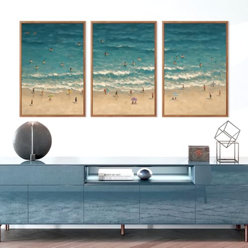 Summer Beach Framed Canvas Wall Art