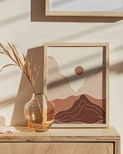 Beige Oak Wood 8.5x11 Picture Frame