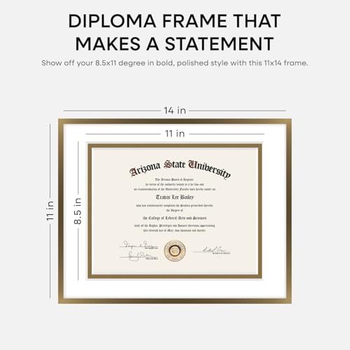 11x14 Bronze Diploma Frame
