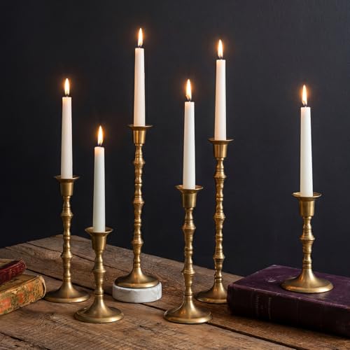 Gold Candle Holders for Decor (6 Count)