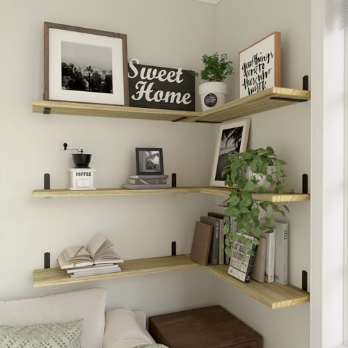 24'' Long Floating Shelves for Wall Decor & Storage (6 Count)