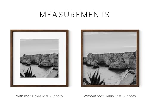 Walnut Oak Wood 16x16 Picture Frames