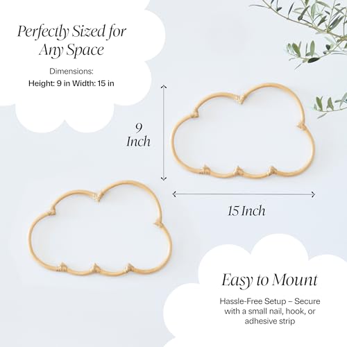 Handmade Wicker Cloud Décor Set Of 2