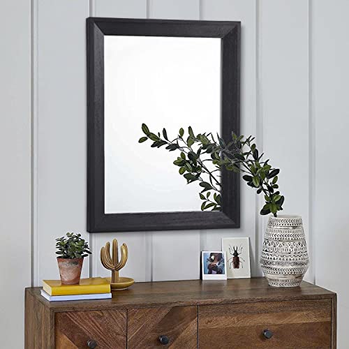 Black Mirrors for Wall Rectangle Wood Framed Large
