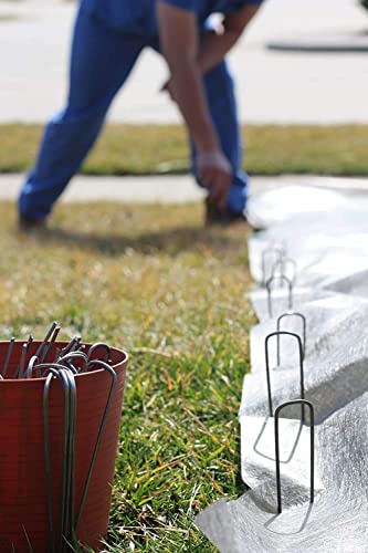 Ashman Galvanized Garden Stakes Landscape Staples and Fence Stake