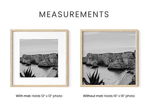 Beige Oak Wood 16x16 Picture Frames (9 Count)