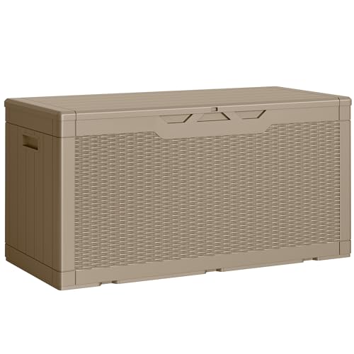 Outdoor Storage Box 100 Gallon Storage Bin with Lid for Patio Furniture