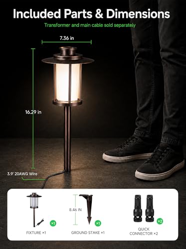 Outdoor Pathway Lights Wired 12V (12 Count)