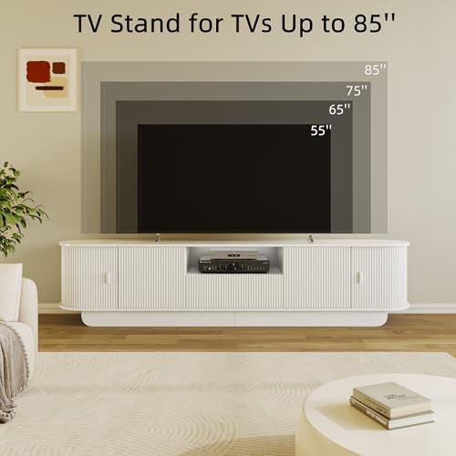 86.6'' Fluted TV Stand for 55