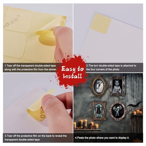 15 Halloween Gothic Mansion Haunted Horror Picture Frames (15 Count)