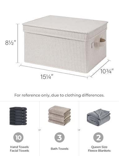 Fabric Storage Bins with Lids (3 Count)
