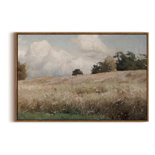 Framed Canvas Wall Art Vintage Decor