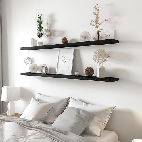 Wood Floating Shelves for Wall Decor (4 Count)