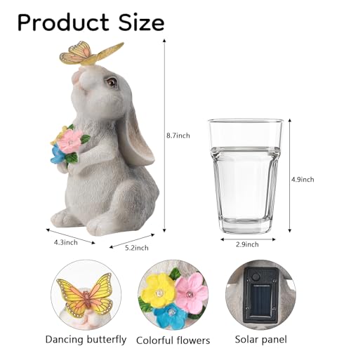 Garden Bunny Statue Outdoor Decor for Halloween