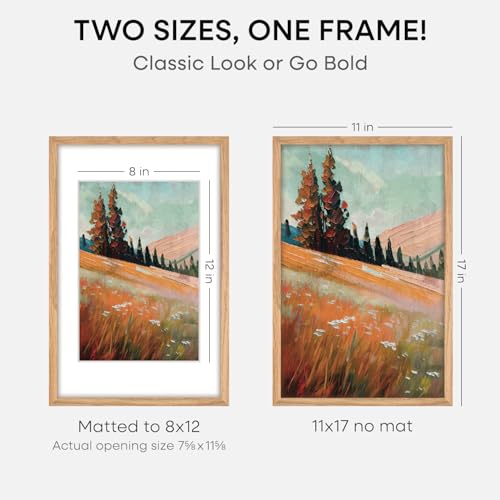 11x17 Natural Oak Picture Frame