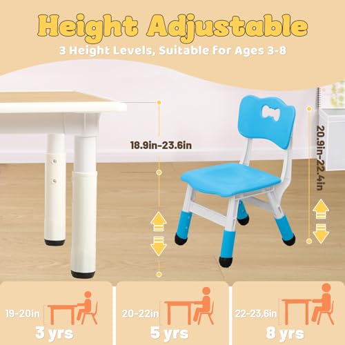 Kids Table and 4 Chairs Set for Ages 3