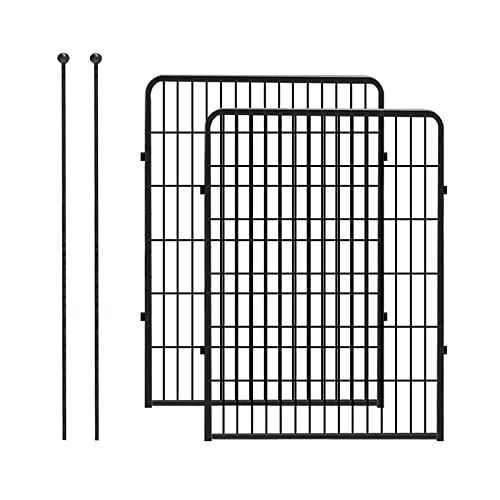 Decorative Black Metal Fencing Garden Fence with Gate