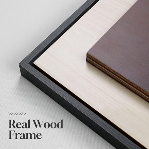 Framed Wood 3D Boho Tropical Botanical Wall Decor Art Bedroom (3 Count)