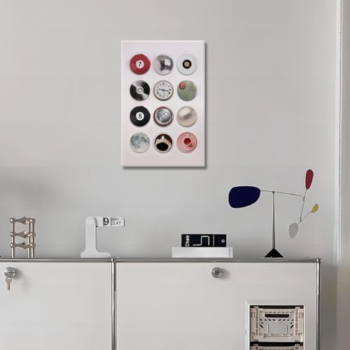 Colorful Vintage Disco Ball Canvas Wall Art
