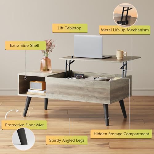 Lift Top Coffee Table with Hidden Storage