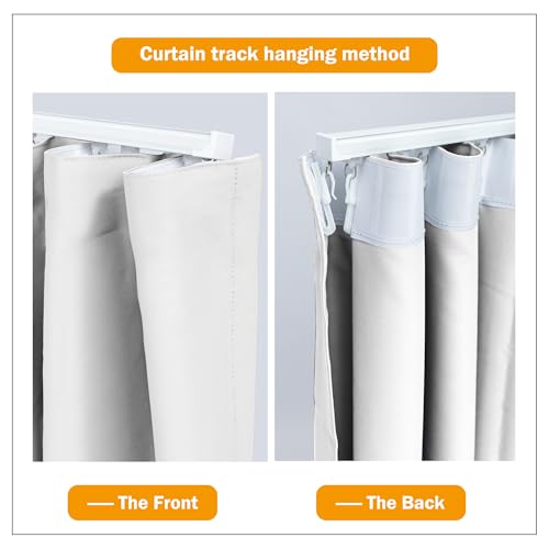 Room Divider Curtains Blackout Floor to Ceiling Curtain with Hook Wall Mount Sliding Door Curtains Ceiling Mount Extra Wide Curtain Wall Divider for Room Separation