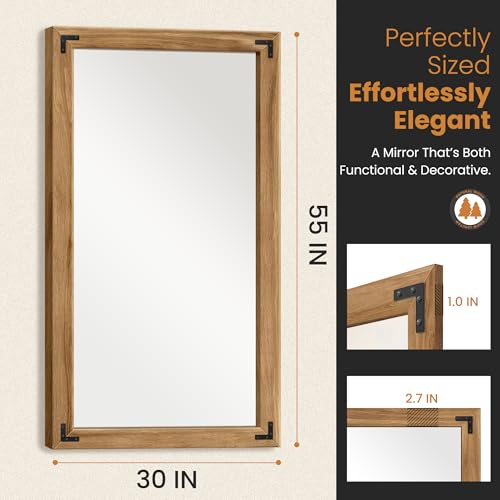 Wood Framed Bathroom Vanity Mirror for Wall