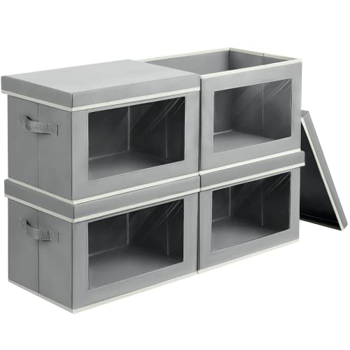 Collapsible Storage Bins with Lids (4 Count)