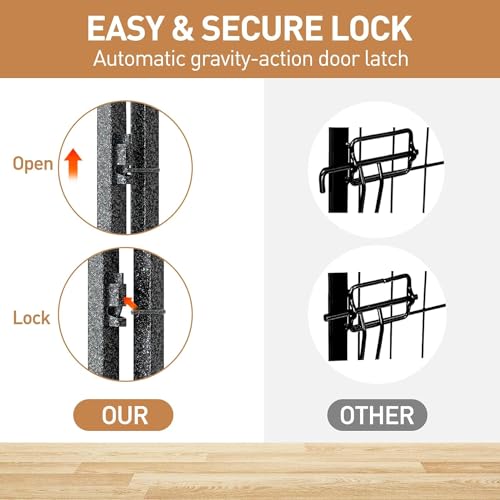 Metal Dog Playpen 24in H 24 Panels Heavy Duty Dog Fence