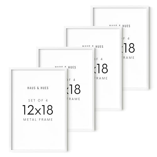 12x18 White Aluminum Frame Set of 4