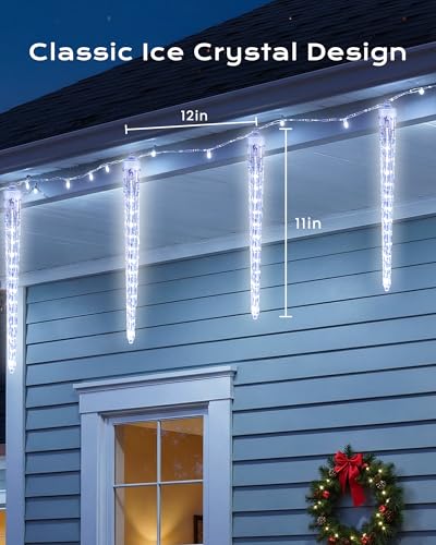 Christmas Icicle Lights Outdoor (20 Foot)