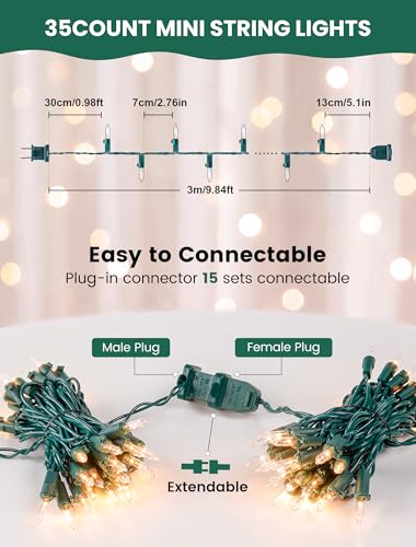 Clear Christmas Lights (9.8 Foot)