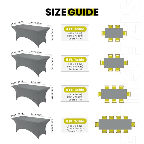 Spandex Table Cloth 1 Pack [6FT