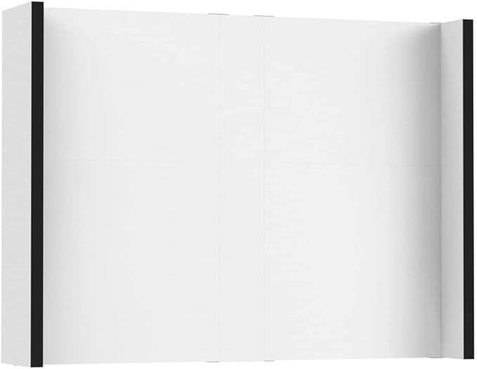 EverPanel Modular 9' x 7' Wall Kit | White with Black Trim | Room Divider | Interlocking Wall Panels | Temporary Room Separator | Configurable Partition