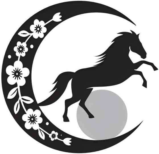 Moon Horsebird Wind Chime Outdoor, Handcrafted Metal Garden Wind Chimes with Horse & Bird Charms, Melodic Wind Bells for Patio Porch Decor, Weatherproof Gift for Equestrian & Nature Lovers