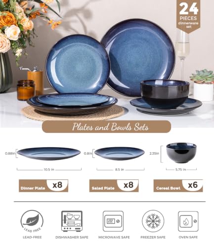 Porcelain Dinnerware Sets for 8 (24 Count)