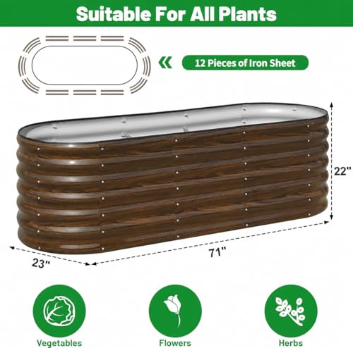 Galvanized Steel Raised Garden Bed Kit