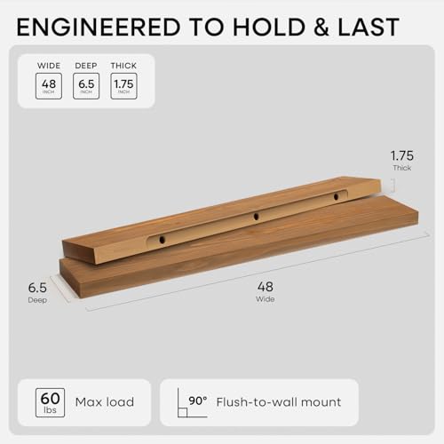 48 Inch Floating Shelves (3 Count)