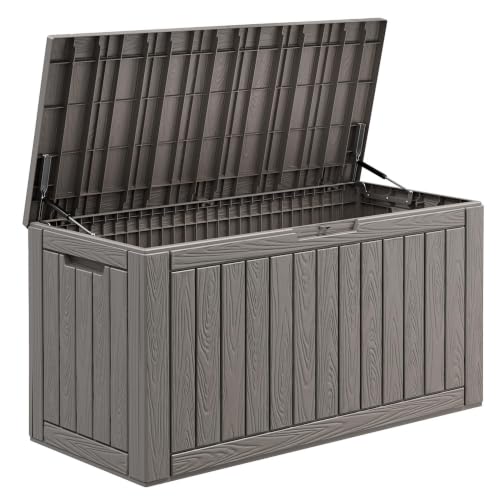 100 Gallon Outdoor Storage Box Waterproof Deck Box for Patio